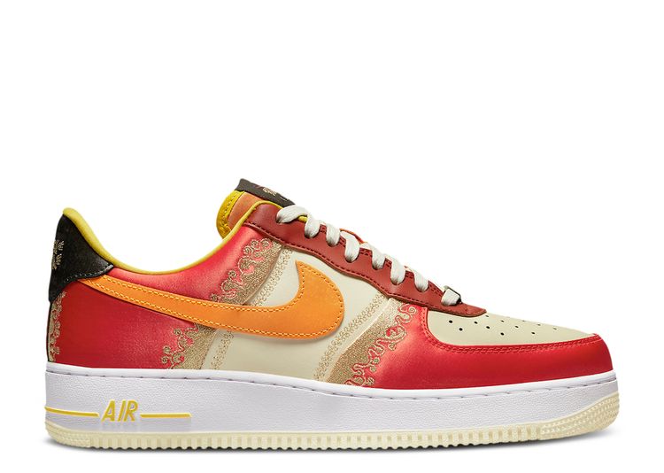 Nike Air Force 1 '07 40th Anniversary Sneakers In Orange And White-yellow