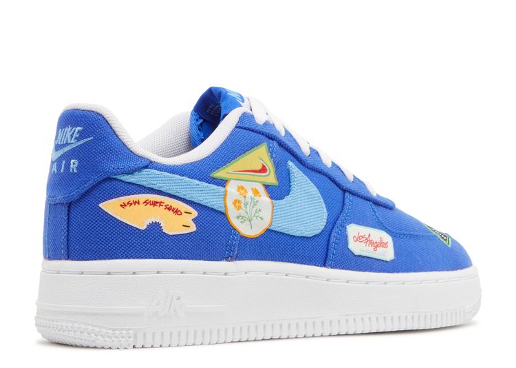 Air Force 1 07 Gs Patched Up Los Angeles Nike Dx2308 400 Racer Blueuniversity Blue 9454