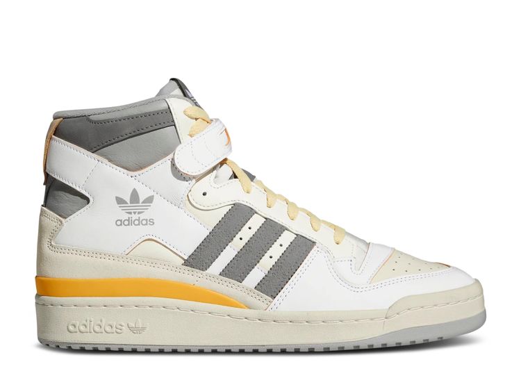 Forum 84 High 'White Grey Yellow' - Adidas - GY5727 - cloud white