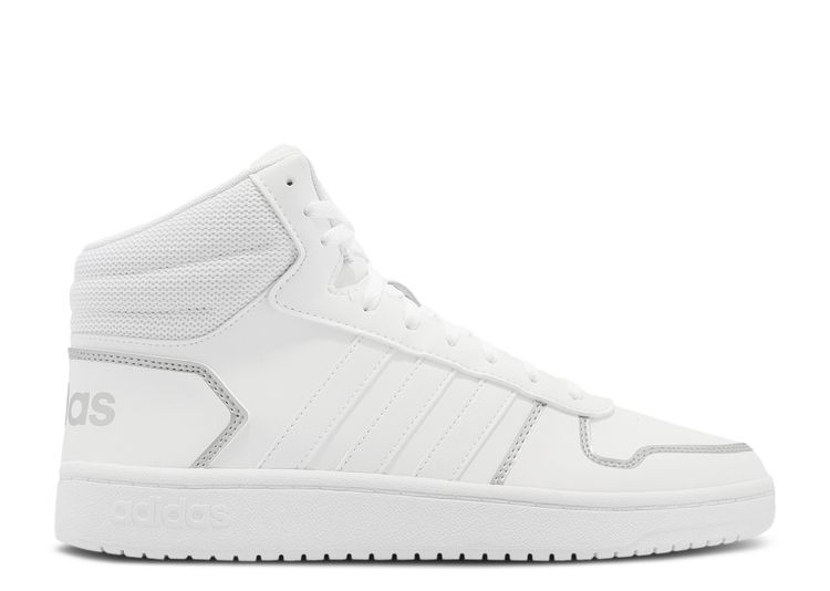 Wmns Hoops 2.0 Mid 'White Silver Metallic' - Adidas - FY6023 - cloud ...