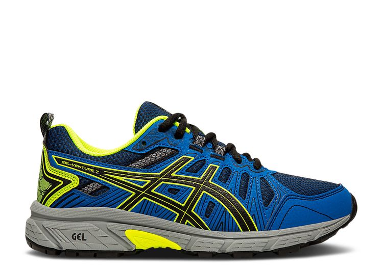 Gel Venture 7 GS 'Blue Safety Yellow' - ASICS - 1014A072 001 - black ...