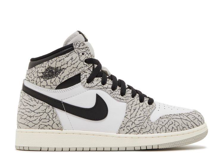 Air Jordan 1 Retro High OG GS 'White Cement'