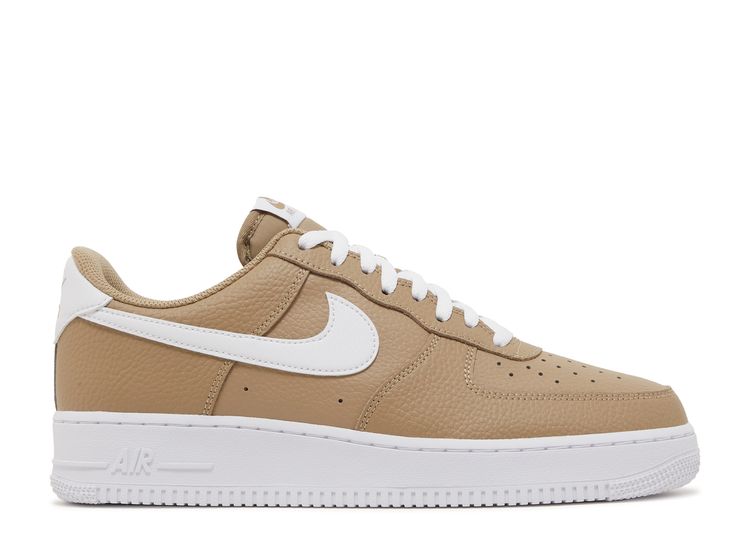 Brown Neutral - Custom Kids Nike Air Force 1 - Beige Khaki Sneakers