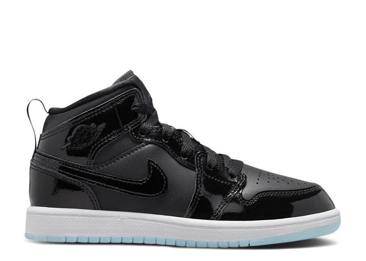 Shiny black hot sale jordan 1