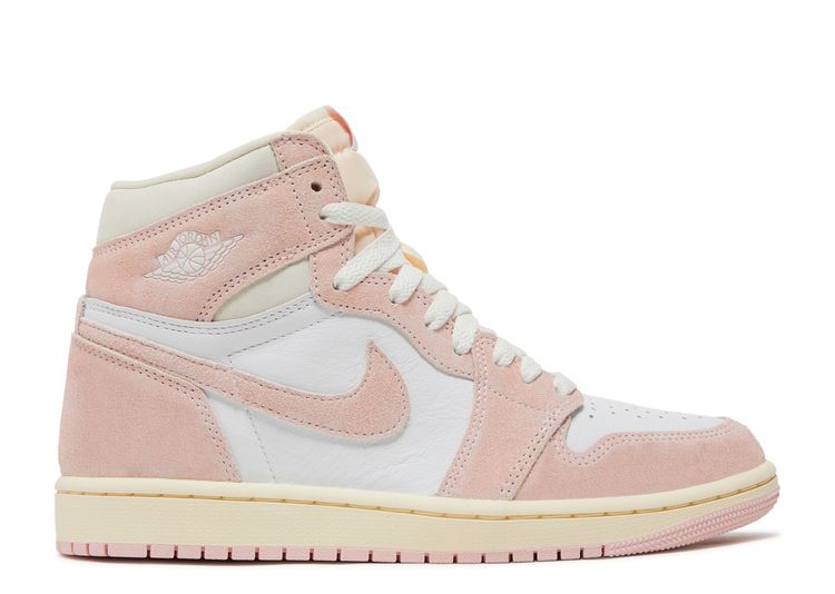 Mens and Womens Off White x Air Jordan 1 Nike Swoosh Pink White