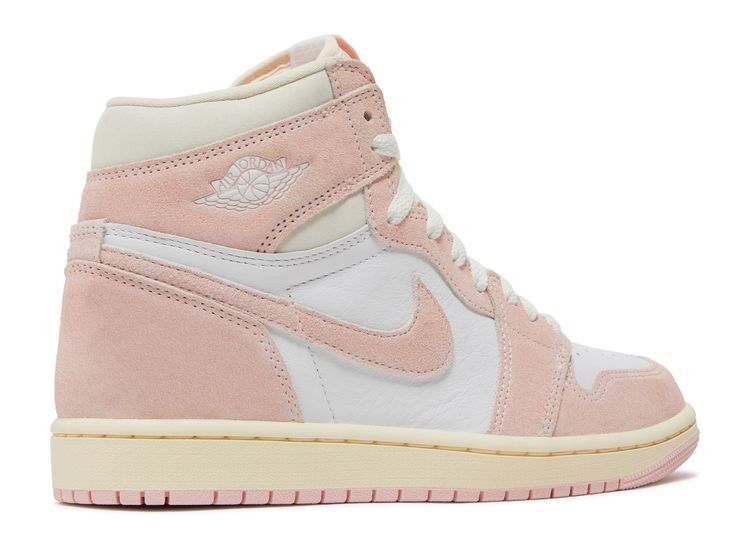 Mens and Womens Off White x Air Jordan 1 Nike Swoosh Pink White