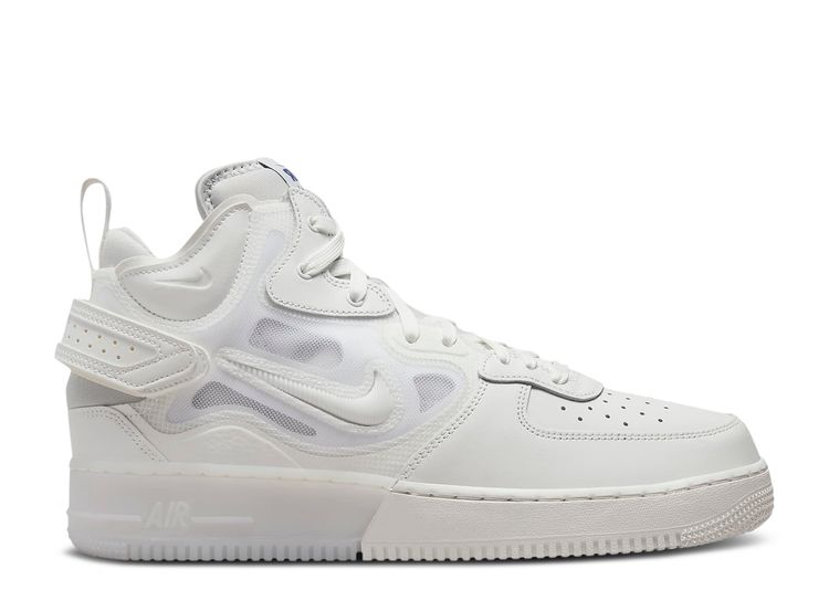 Nike Air Force 1 Mid React sneakers in summit white