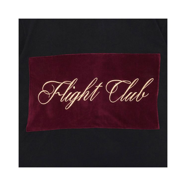 Flight Club Script T-Shirt 'Black/Velour Burgundy'