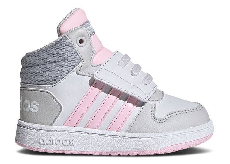 Hoops 2.0 Mid I 'White Pink' - Adidas - FY9290 - dark grey/pink/halo ...