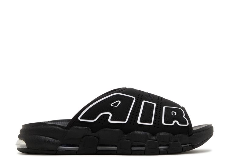 Air More Uptempo Slide 'Black Black Sole' - Nike - DV2137 001