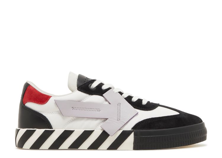 Off White Floating Arrow Low Vulc Leather 'Black White Red' - Off White ...