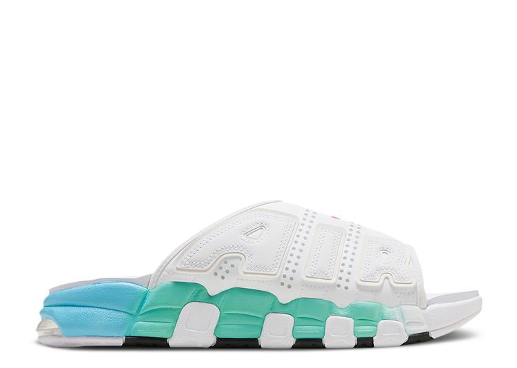 Air More Uptempo Slide 'Aqua' - Nike - FN3437 161 - white/hyper