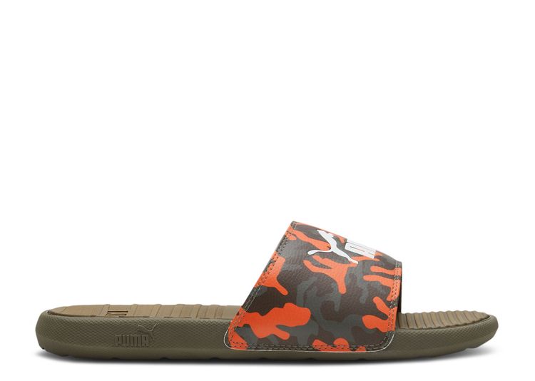 Cool Cat Slide 'Camo' - Puma - 373849 03 - dark olive/deep lichen green ...