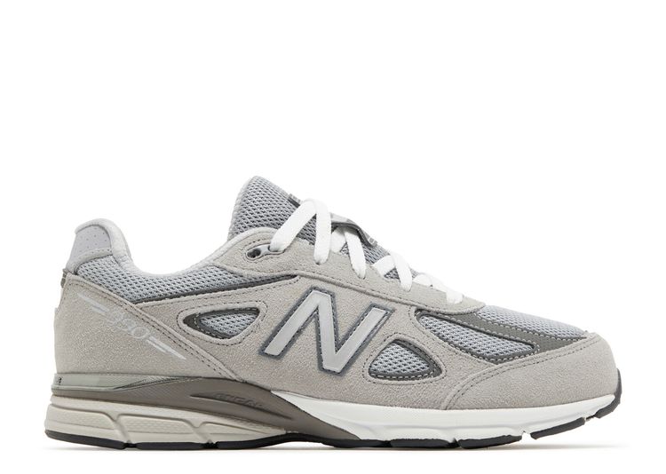 990v4 Big Kid Wide 'Kool Grey Silver Filigree' - New Balance - GC990GR4 ...