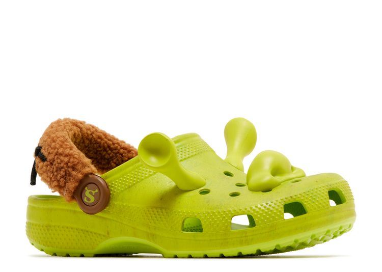  Crocs Unisex-Child Classic Shrek Clogs, Lime Punch, 4 Toddler