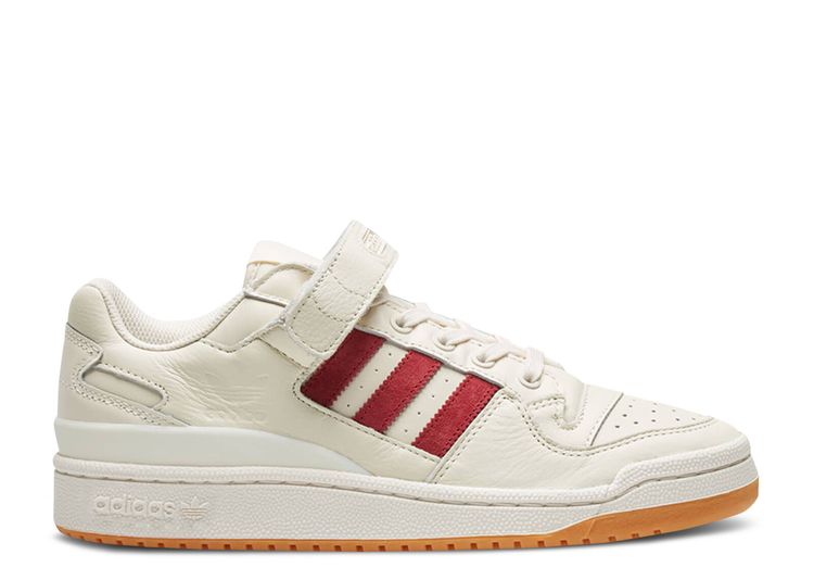 Adidas forum low outlet chalk white/collegiate burgundy/gum