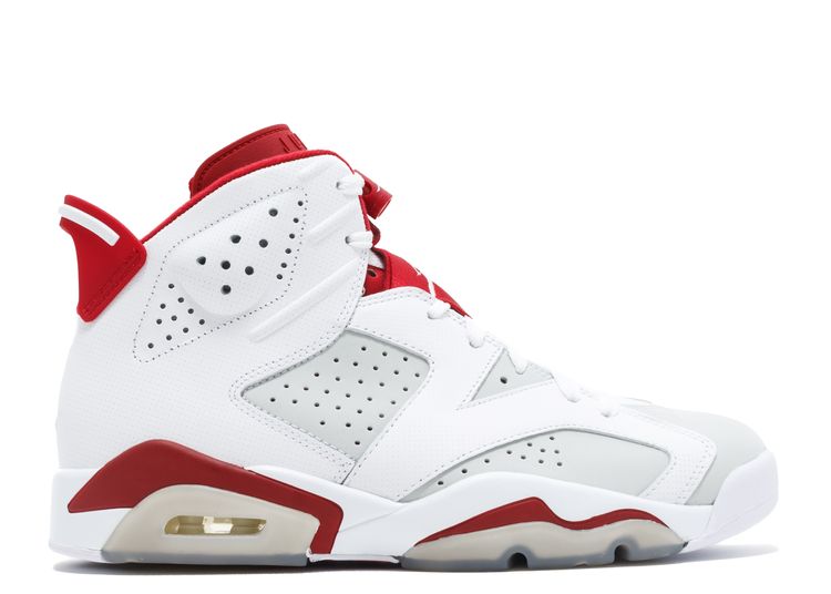 white and red jordan
