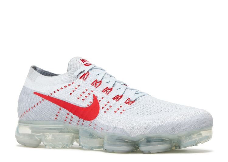 vapor max white and red