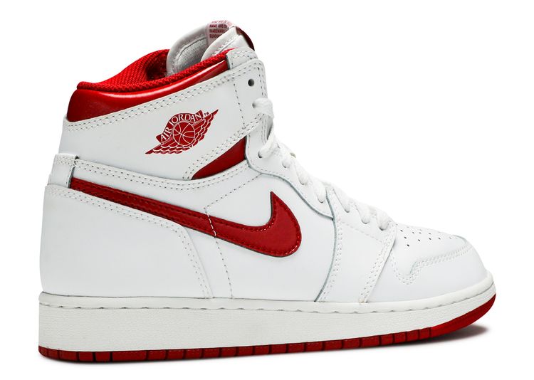 red and white air jordan 1s