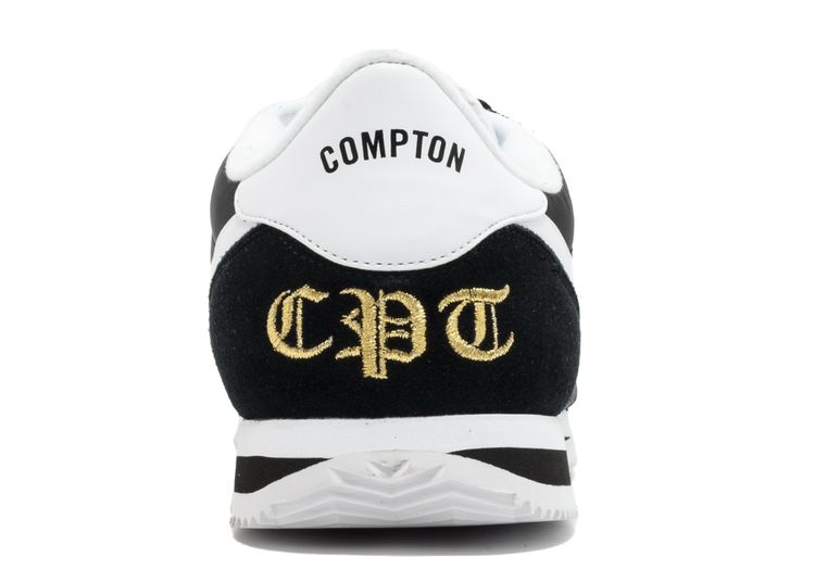 staal Onbemand contant geld Cortez Basic Nylon 'Compton' - Nike - 902804 001 - black/white-metallic  gold | Flight Club