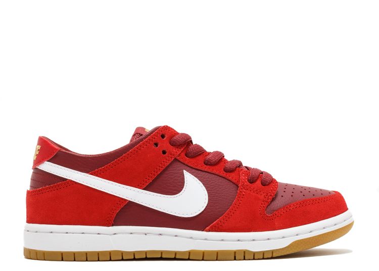 red nike dunks low
