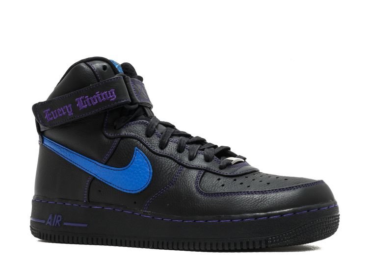black and blue air force 1s