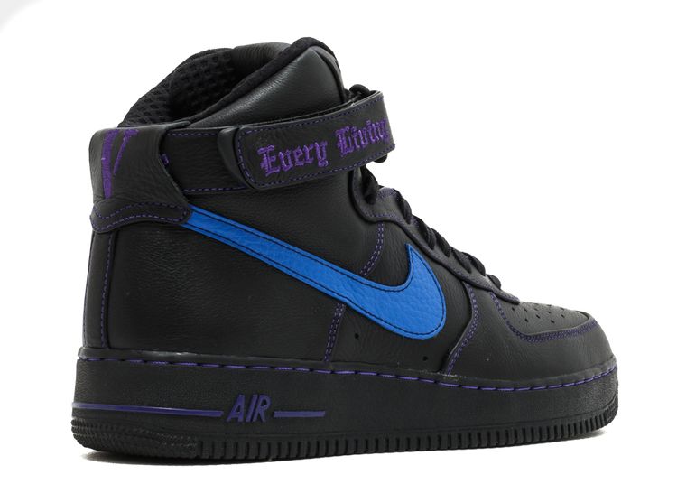 nike air force 1 black and blue high top