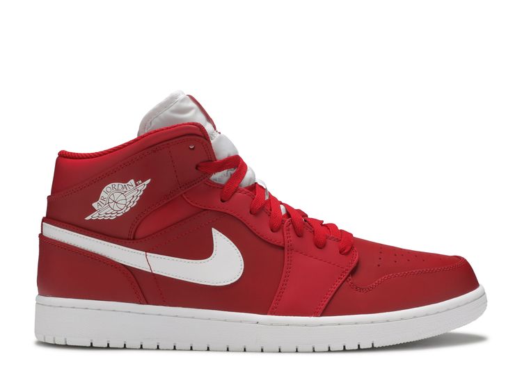 gym red and white jordan 1