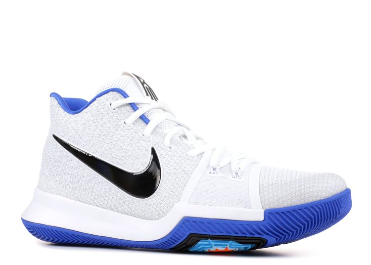 white and blue kyrie 3