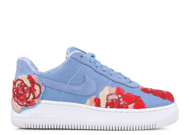 Wmns Air Force 1 'Floral Sequin' - Nike - 898421 402 - december sky ...