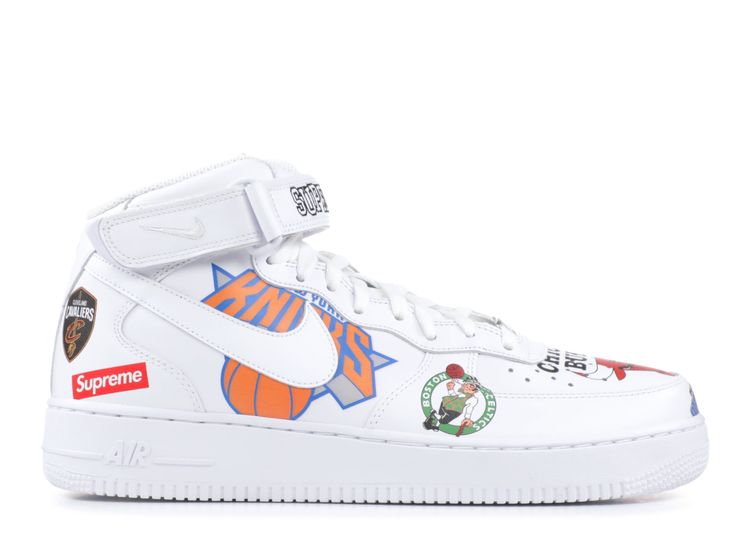 Supreme X NBA X Air Force 1 Mid 07 'White' - Nike - AQ8017 100