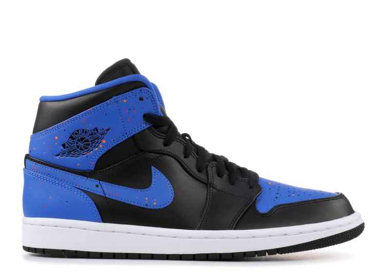 jordan 1 mid black blue white