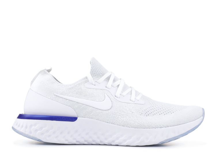nike epic react flyknit 2 blue and white