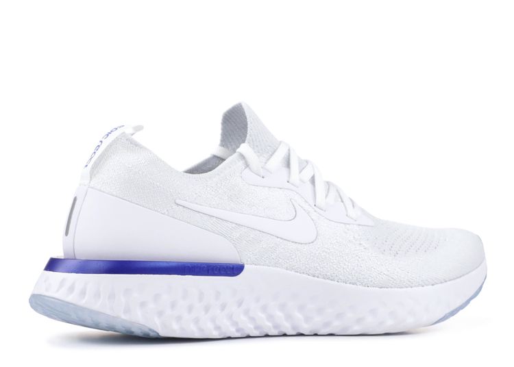 nike epic react white racer blue