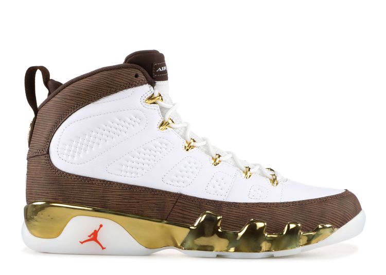 jordan retro 9 white and gold