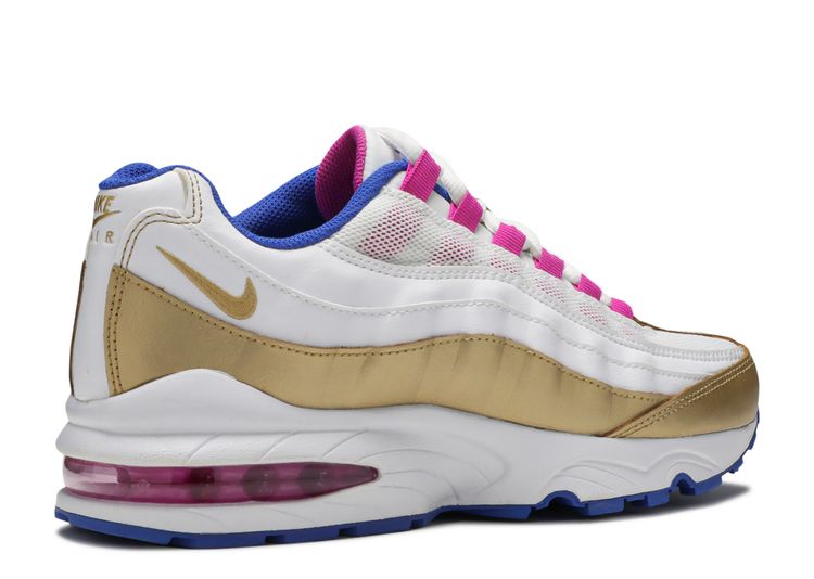 white and gold air max 95