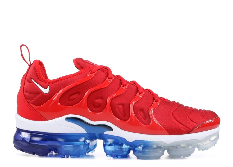 vapormax plus navy blue and red