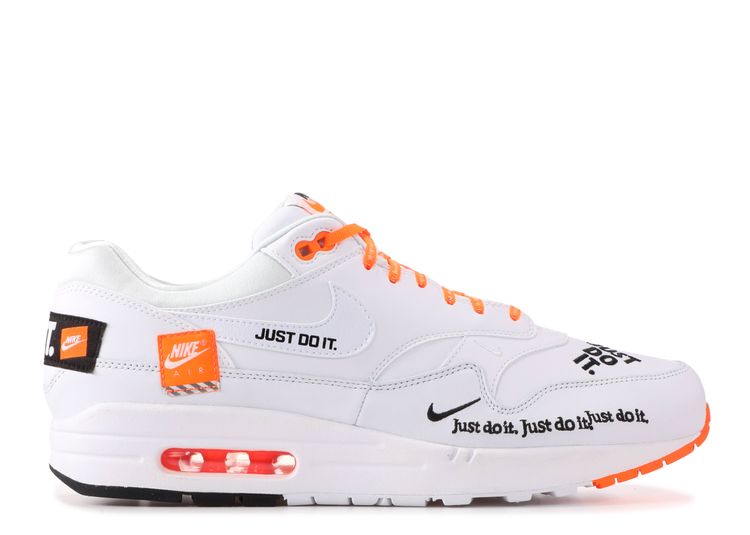 air max 1 orange and white