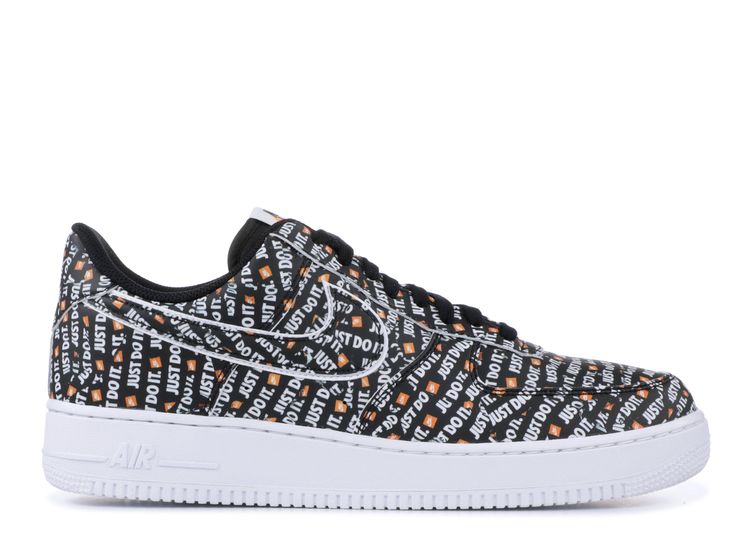Estable Crónica paquete Air Force 1 Low '07 LV8 'Just Do It' - Nike - AO6296 001 -  black/black-white-total orange | Flight Club
