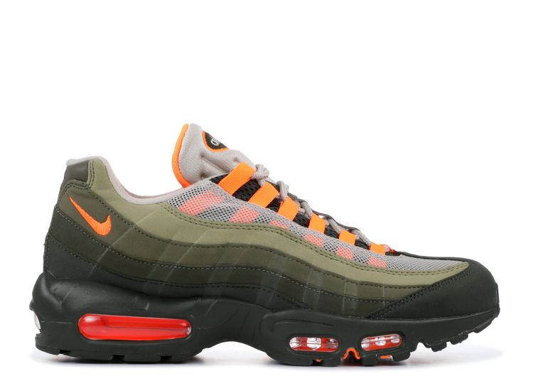 olive green and orange air max 95