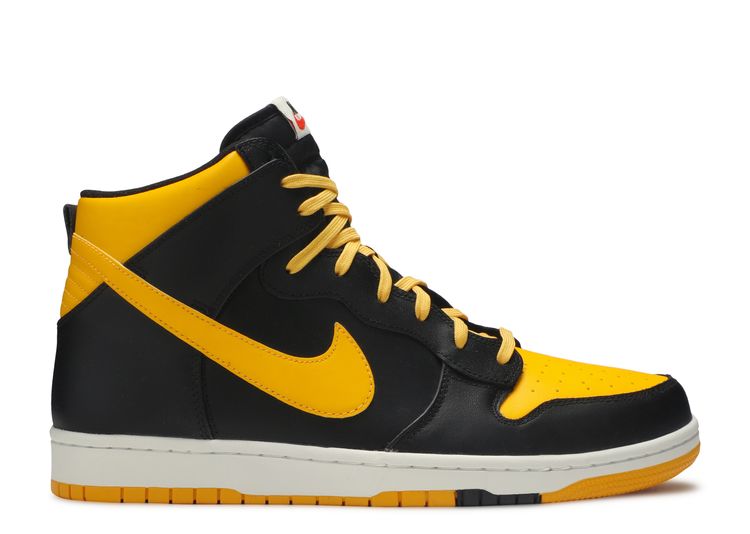 nike dunk high black and yellow