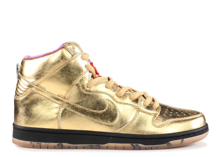 Nike SB x Humidity 'Trumpet' Dunk High QS Shoes   Metallic Gold