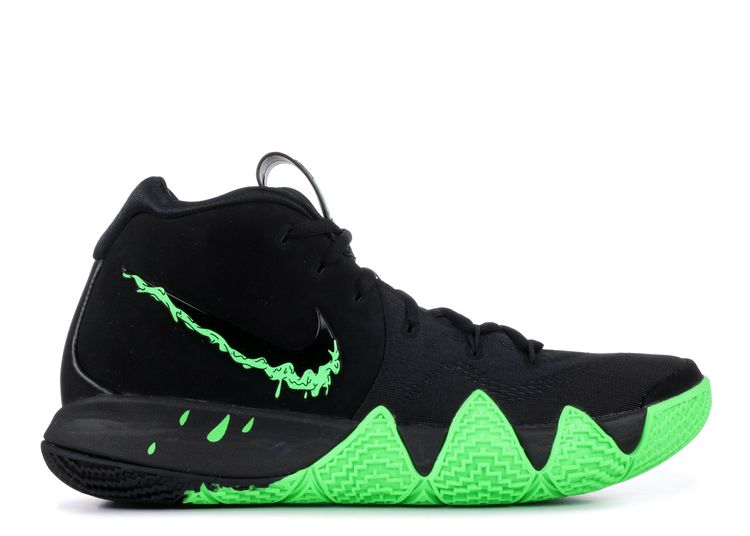 kyrie 4s green and black
