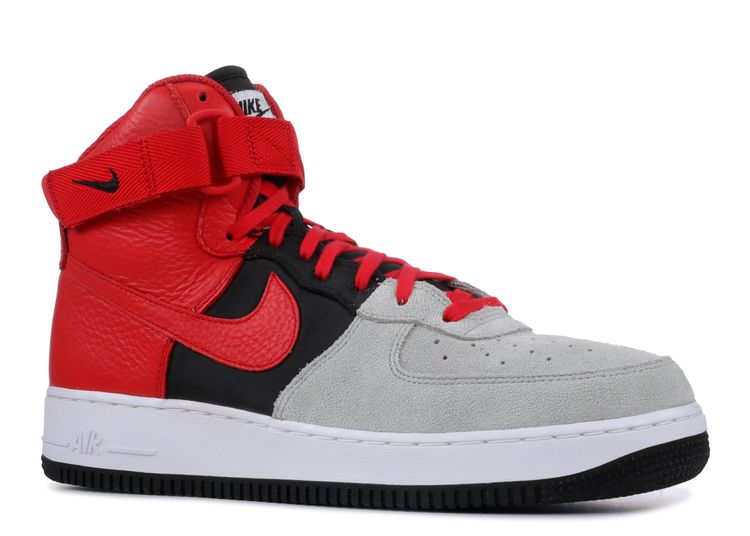 Nike Air Force 1 High '07 LV8 Men's Shoes Wolf Grey/University Red  806403-007