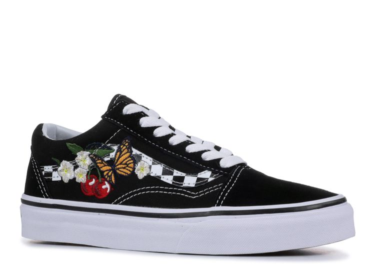old skool checkered floral