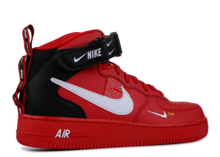 Air Force 1 Mid '07 LV8 'Overbranding' - Nike - 804609 605 - university  red/white-black
