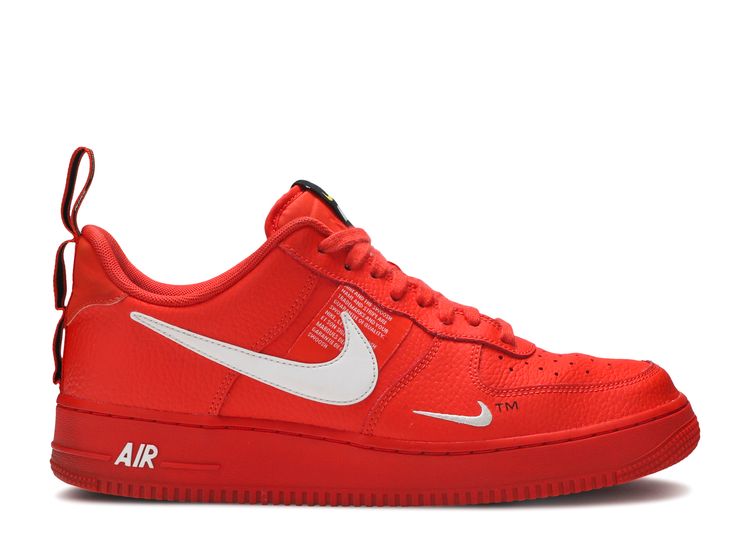 nike air force 1 overbranded red