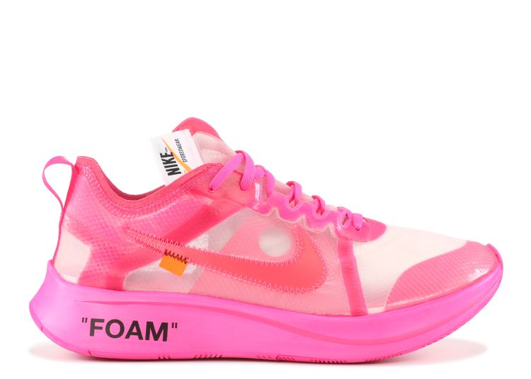 nike off white zoom fly pink