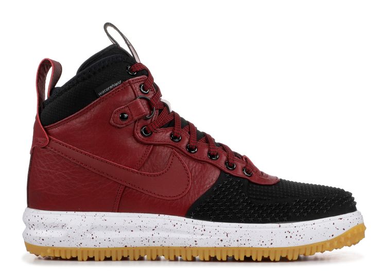Lunar Force 1 Duckboot - Nike - 805899 002 - black/white-gum light brown-team red | Flight Club