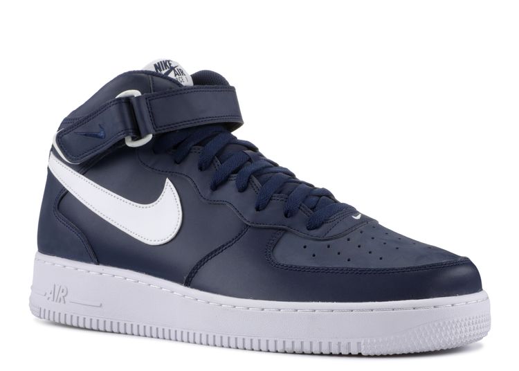 navy blue air force 1 mid